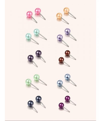 36pairs set small Elegant Random Color Faux Pearl Decor Stud Earrings For Women For Daily uses $9.68 Earrings