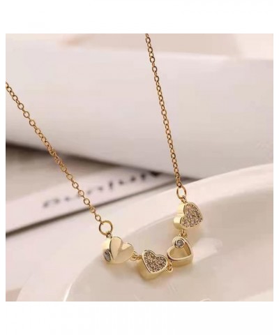 Four-leaf Clover Necklace Lady Magnetic Folding Love Heart-shaped Clavicle Chain retro magnetic folding heart shaped pendant ...