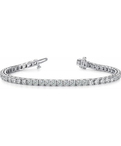 2-20 Carat NATURAL Classic Diamond Tennis Bracelet 4 Prong Value Plus Collection (J-K Color, I1-I2 Clarity) White Gold 15.0 c...