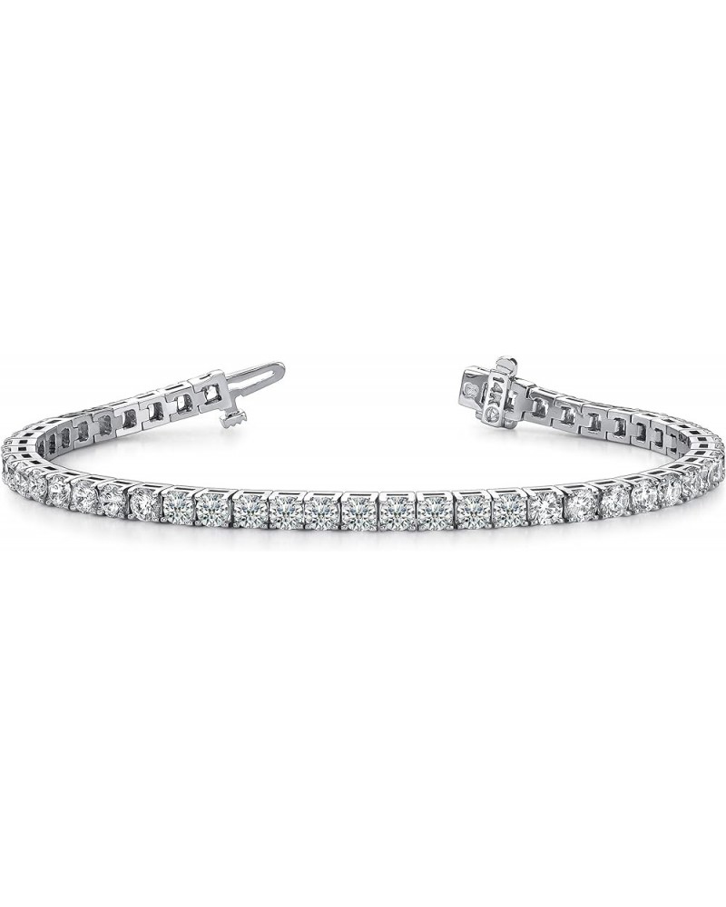 2-20 Carat NATURAL Classic Diamond Tennis Bracelet 4 Prong Value Plus Collection (J-K Color, I1-I2 Clarity) White Gold 15.0 c...