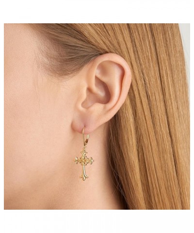 Celtic Cross Celtic Knot Dangle Earrings for Women - 925 Sterling Silver Drop Earring Design, Lightweight and Hypoallergenic ...