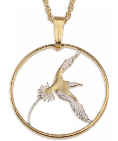 Bermuda Long Tail Bird Pendant & Necklace, Bermuda 25 Cents Hand Cut $29.44 Necklaces