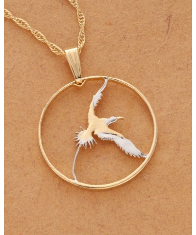 Bermuda Long Tail Bird Pendant & Necklace, Bermuda 25 Cents Hand Cut $29.44 Necklaces