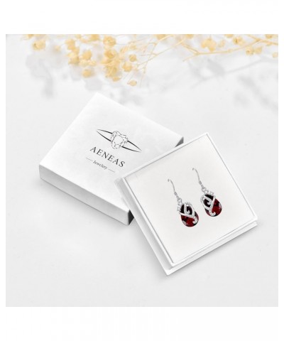 Birthstone Earrings 925 Sterling Silver Crystal Earrings Birthday Gifts for Women with Gift Box 01 Jan - Granet $35.09 Earrings