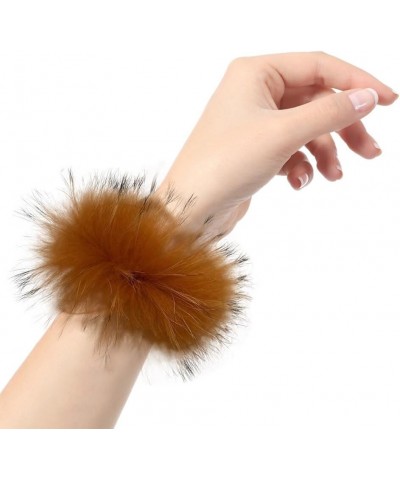 Women's Feather Slap Bracelet Snap Cuff Bracelets Fluffy Feather Cuffs Sleeves Wrist Decoration Cuff Sleeves Slap Type 7 $9.4...