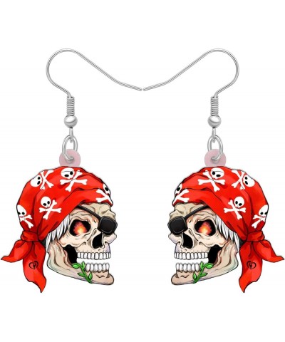 Cute Pirate Jewelry Gifts for Women Funny Acrylic Pirate Skull Earrings Dangle Festival Charms for Teen Girls Pirate J $7.66 ...