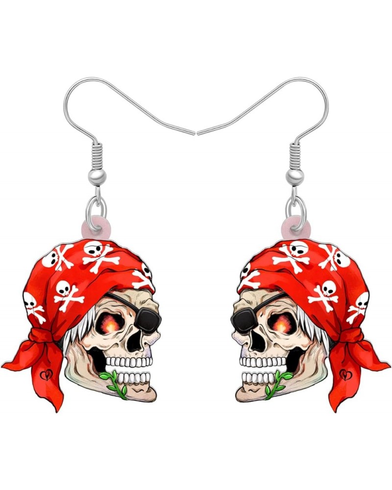 Cute Pirate Jewelry Gifts for Women Funny Acrylic Pirate Skull Earrings Dangle Festival Charms for Teen Girls Pirate J $7.66 ...