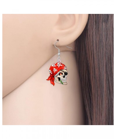 Cute Pirate Jewelry Gifts for Women Funny Acrylic Pirate Skull Earrings Dangle Festival Charms for Teen Girls Pirate J $7.66 ...