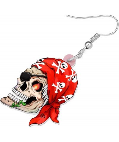 Cute Pirate Jewelry Gifts for Women Funny Acrylic Pirate Skull Earrings Dangle Festival Charms for Teen Girls Pirate J $7.66 ...