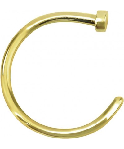 Gold Tone Flat Disc Nose Hoop 316L Surgical Steel Ring 18GA | 8mm & 10mm *Both Sizes* $7.79 Body Jewelry