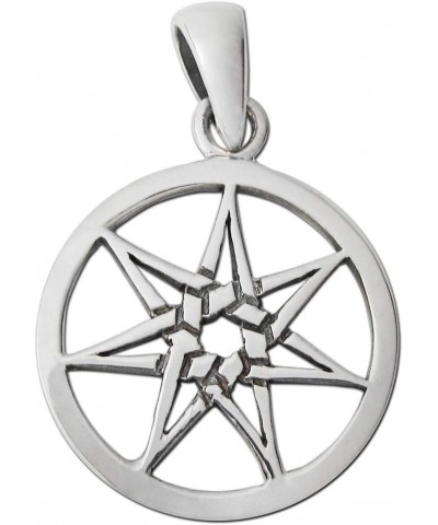 Small Sterling Silver Septagram Fairy Star Pendant $10.79 Pendants