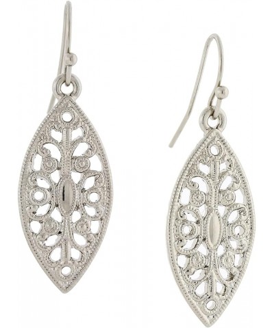 1928 Jewelry 14K Gold-Dipped Filigree Post Drop Earrings Silver $14.76 Earrings