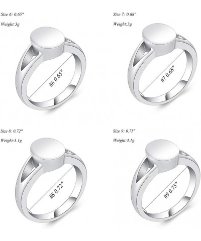 Cremation Ring for Ashes Heart Memorial Keepsake Ring for Ashes Holder Ash for Pet/Human Urn Ring for Women Silver $12.14 Rings