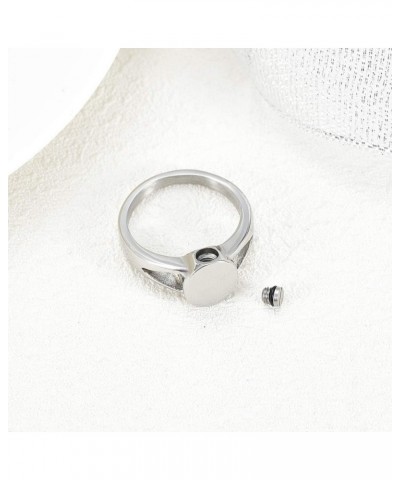 Cremation Ring for Ashes Heart Memorial Keepsake Ring for Ashes Holder Ash for Pet/Human Urn Ring for Women Silver $12.14 Rings