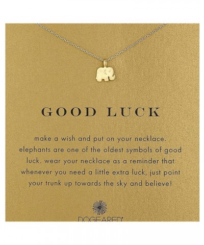 DAMAJI Friendship Golden Calla lily/Key Necklace Good Luck Elephant Pendant Chain Necklace with Message Card Gift Card Elepha...