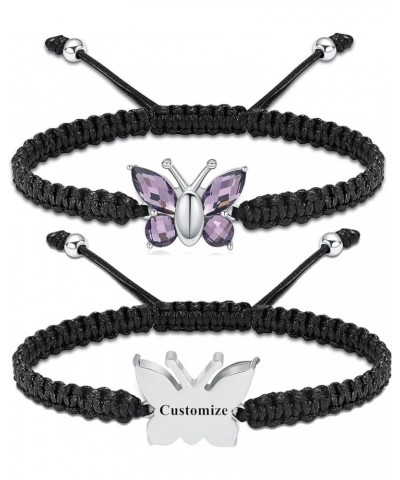 Cremation Jewelry Butterfly Urn Bracelet for Human Ashes for Women Adjustable Memorial Keepsake Rope Bracelet Customize $8.69...