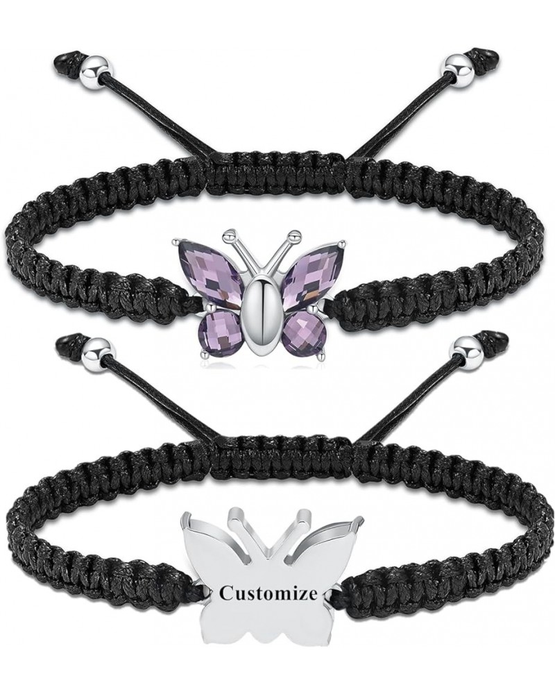 Cremation Jewelry Butterfly Urn Bracelet for Human Ashes for Women Adjustable Memorial Keepsake Rope Bracelet Customize $8.69...