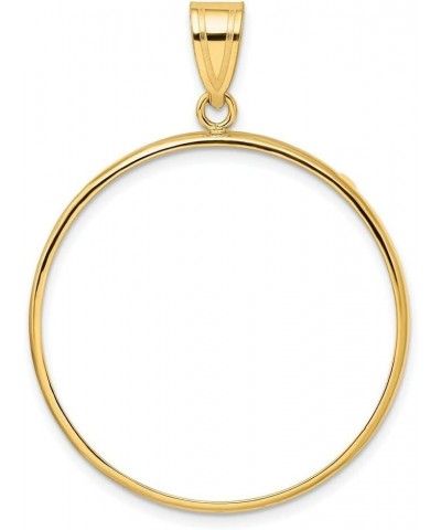 Gold Coin Bezel Pendant Mounting in 10K Yellow Gold - 13mm - 39.5mm Coin Size - Polished Prong Coin Bezel Coin 32mm $43.69 Pe...