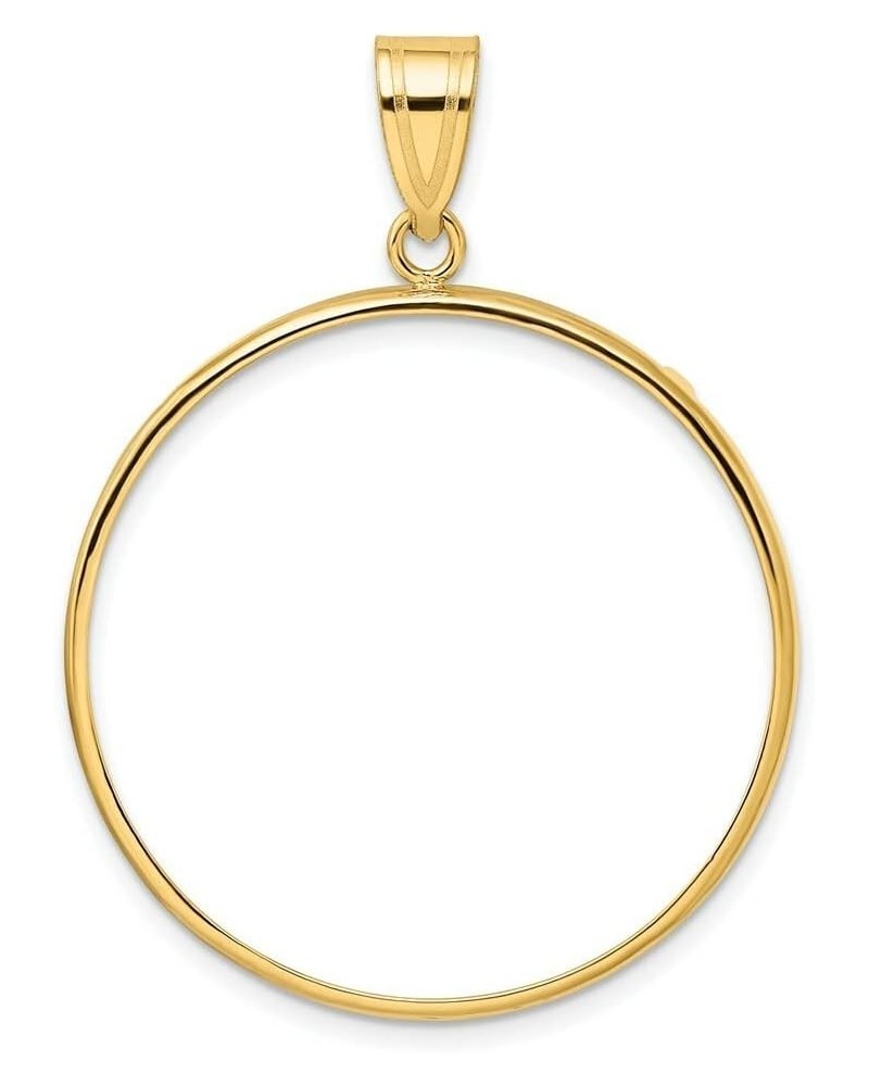 Gold Coin Bezel Pendant Mounting in 10K Yellow Gold - 13mm - 39.5mm Coin Size - Polished Prong Coin Bezel Coin 32mm $43.69 Pe...