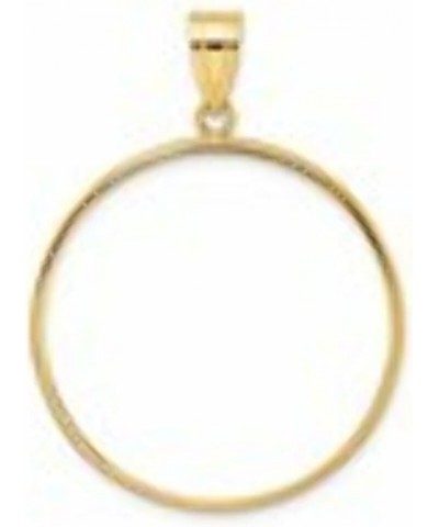 Gold Coin Bezel Pendant Mounting in 10K Yellow Gold - 13mm - 39.5mm Coin Size - Polished Prong Coin Bezel Coin 32mm $43.69 Pe...