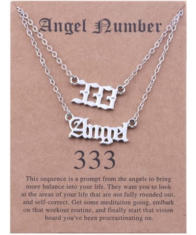 Gold Plated Angel Number Necklace with Meaningful Card 111 222 333 444 555 666 777 888 999 Pendant Choker Numerology Jewelry ...