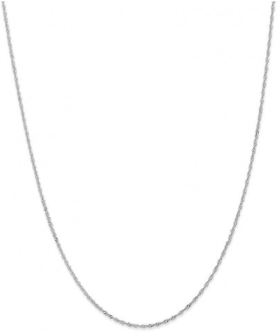 Solid 14k White Gold 1.1mm Singapore Chain Necklace - with Secure Spring-Ring Lock Clasp 30.0 Inches $51.15 Necklaces