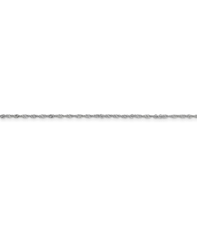 Solid 14k White Gold 1.1mm Singapore Chain Necklace - with Secure Spring-Ring Lock Clasp 30.0 Inches $51.15 Necklaces