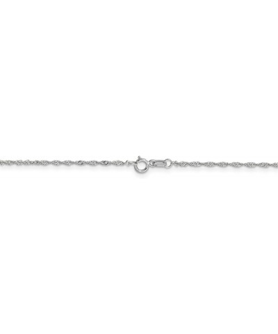 Solid 14k White Gold 1.1mm Singapore Chain Necklace - with Secure Spring-Ring Lock Clasp 30.0 Inches $51.15 Necklaces