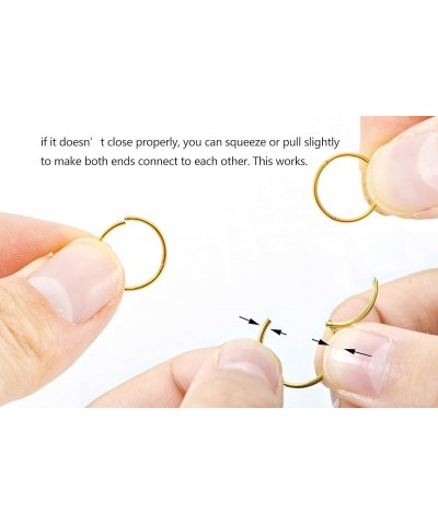 3-6 Pcs 20G 18G 16G Hypoallergenic Nose Rings 316l Surgical Steel Septum Jewelry Hinged Segment Ring Body Piercing Nose Hoop ...