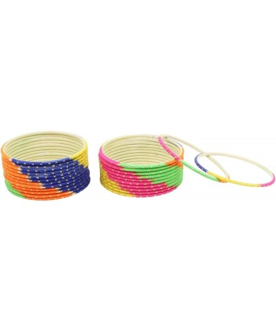 Indian Bangles Set Bollywood Plain Metal Bangle Bracelets Costume Jewelry for Women & Girls Multicolor (Set of 24 Pcs) 2-2 $1...