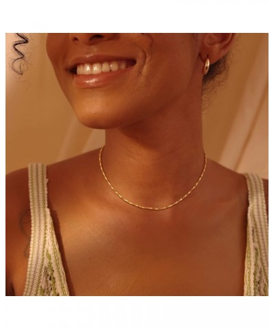 Gold Snake Chain Necklace for Women 14k Gold Plated Snake Choker Necklace Dainty Simple Boho Necklace Fashion Jewelry for Wom...