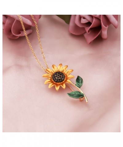 Sunflower Pin You Are My Sunshine Inspirational Sunflower Jewelry Gift for Women Girl Sunflower Pin $8.13 Brooches & Pins