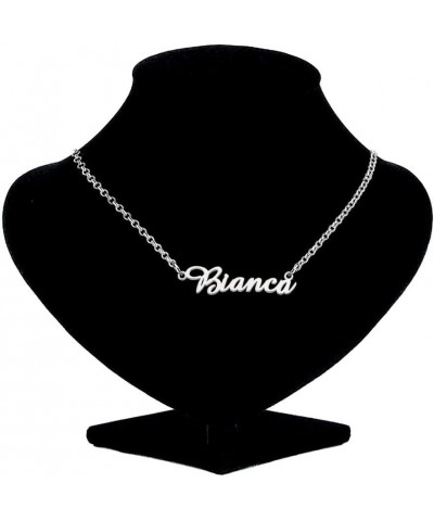 Name Necklace Personalized Custom Any Name 925 Sterling Silver Initial Pendant Jewelry for Women Men Bianca $18.80 Necklaces