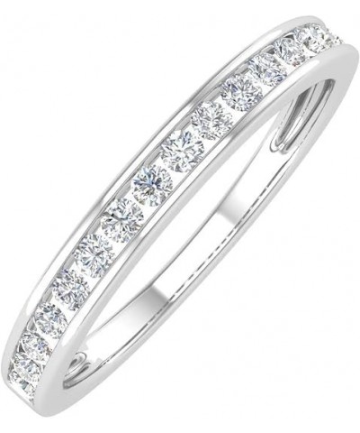 1/2-2.5 Carat Channel Set LAB GROWN Diamond Ladies Anniversary Wedding Band in 10K White Gold 7 Platinum $507.76 Rings