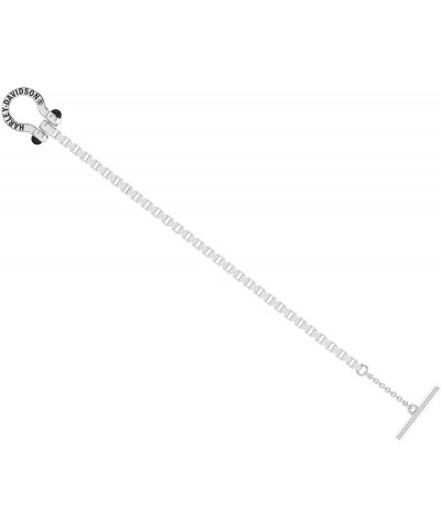 Harley-Davidson Women's Horseshoe Toggle Sterling Silver Chain Bracelet 7 $66.68 Bracelets