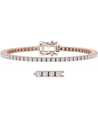 2 to 2 1/3 Carat Diamond Tennis Bracelet in 10K Gold or 950 Platinum (7 to 8 inch) Rose Gold 7.25 Inches $406.00 Bracelets