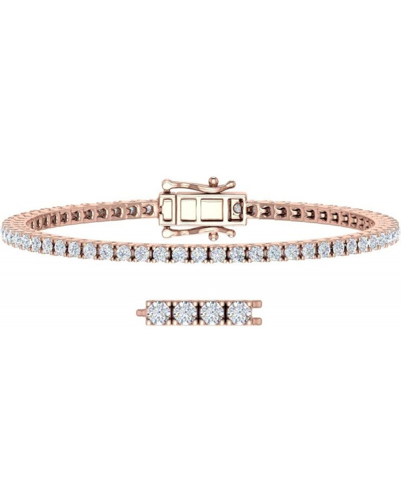 2 to 2 1/3 Carat Diamond Tennis Bracelet in 10K Gold or 950 Platinum (7 to 8 inch) Rose Gold 7.25 Inches $406.00 Bracelets