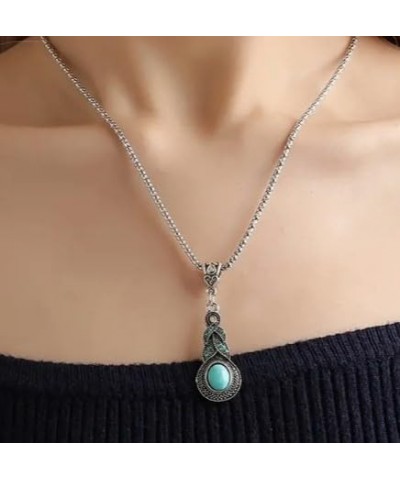 Women's Retro Pendant Necklace Earring Jewelry Set Anniversary Birthday Jewelry Gift for Wife Mom $10.58 Jewelry Sets