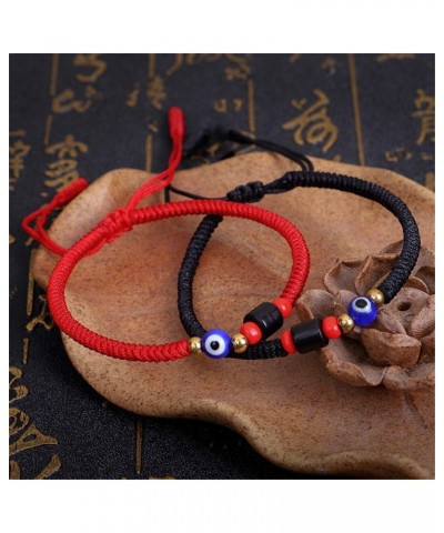 Red/Black Evil Eye Bracelet for Women Men Teen Girls Boys Hand-woven Tibetan Buddhist Bracelets for Protection and Good Luck ...