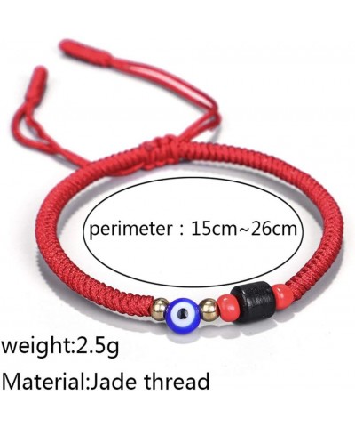 Red/Black Evil Eye Bracelet for Women Men Teen Girls Boys Hand-woven Tibetan Buddhist Bracelets for Protection and Good Luck ...