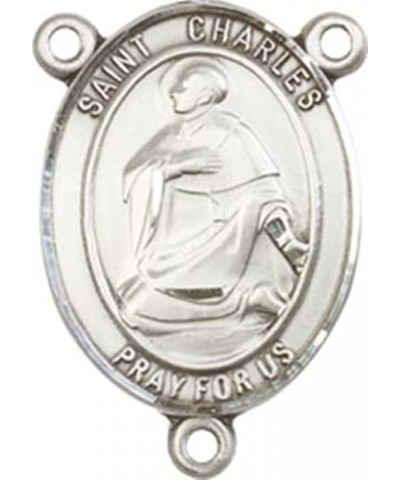 Sterling Silver Catholic Patron Saint Rosary Centerpiece Medal, 3/4 Inch Saint Charles Borromeo $39.21 Pendants