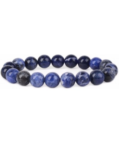 Gem Semi Precious Gemstone 10mm Round Beads Stretch Bracelet 7 Inch Unisex Sodalite $8.99 Bracelets