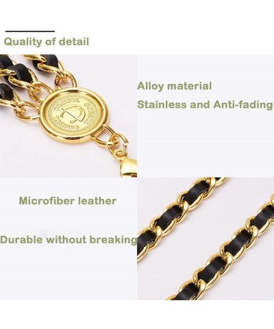 Metal and Leather Waist Chain - The perfect combination of premium metal and microfiber leather White $14.80 Body Jewelry