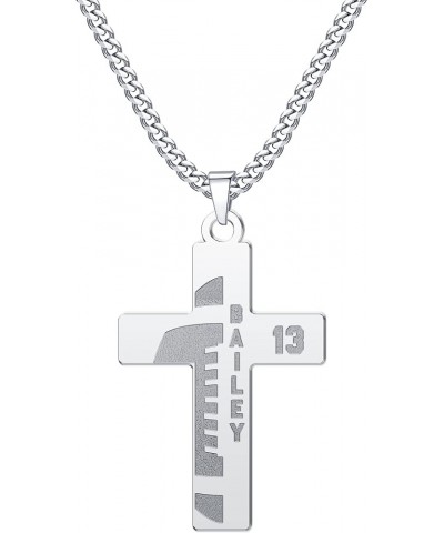 Stainless Steel Personalized Number Necklaces for Athletes Sports Team Jersey Number Pendant Chain Soccer Football Basketball...