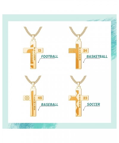 Stainless Steel Personalized Number Necklaces for Athletes Sports Team Jersey Number Pendant Chain Soccer Football Basketball...