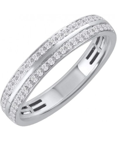 1/4 Carat Diamond Wedding Band Ring in 10K Gold White Gold $145.20 Rings