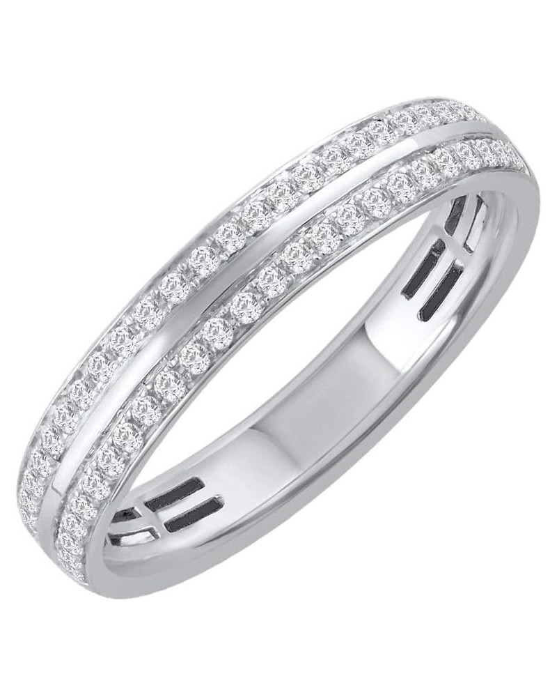 1/4 Carat Diamond Wedding Band Ring in 10K Gold White Gold $145.20 Rings