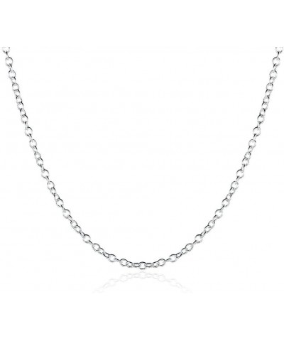 925 Sterling Silver Chain Necklace, 0.8mm Thin Cable Chain Necklace, Oval Links Necklace for Women Girls - 18 Inch $8.34 Neck...