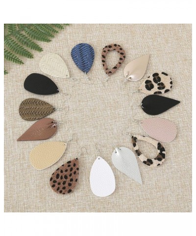 16 Pairs Leather Earrings for Women Teardrop Leaf Leopard Print Drop Earrings Lightweight Dangle Earrings Set color 2 $10.50 ...