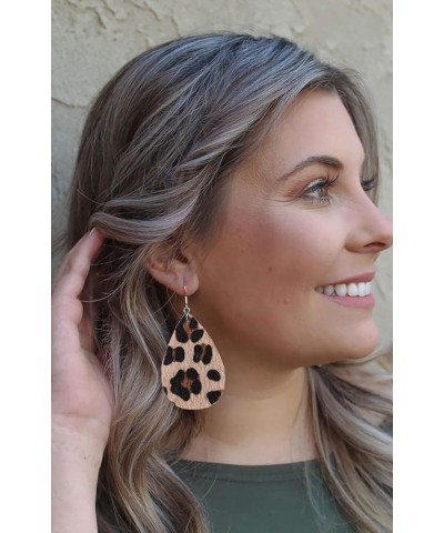 16 Pairs Leather Earrings for Women Teardrop Leaf Leopard Print Drop Earrings Lightweight Dangle Earrings Set color 2 $10.50 ...